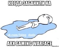 когда забанили на arx gaming warface