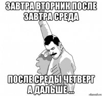 завтра вторник после завтра среда после среды четверг а дальше ...