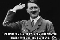  ich habe den ganzen pc in den verdammten blasen aufhörst,dich es pferd.
