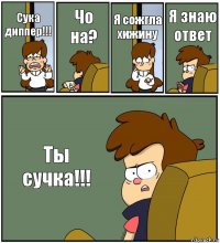 Сука диппер!!! Чо на? Я сожгла хижину Я знаю ответ Ты сучка!!!