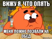 вижу я, что опять меня ложно позвали на обед