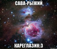 сава-рыжий кареглазик:3