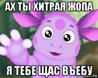 ах ты хитрая жопа я тебе щас въебу