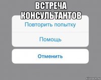 встреча консультантов 