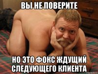 вы не поверите но это фокс ждущий следующего клиента