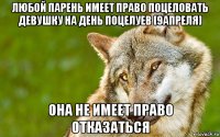 любой парень имеет право поцеловать девушку на день поцелуев [9апреля] она не имеет право отказаться