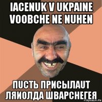 iacenuk v ukpaine voobche ne nuhen пucть присылaut ляиолда шварcнегея