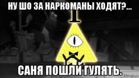 ну шо за наркоманы ходят?... саня пошли гулять.