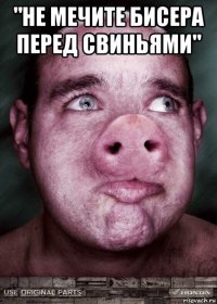"не мечите бисера перед свиньями" 