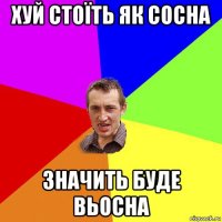 хуй стоїть як сосна значить буде вьосна