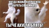 когда мама попросила убраться комнате ты чё ахуела блять!