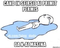 cand in sfirsit ai primit permis da n-ai masina