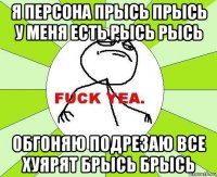 я персона прысь прысь у меня есть рысь рысь обгоняю подрезаю все хуярят брысь брысь