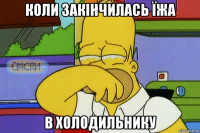 коли закінчилась їжа в холодильнику