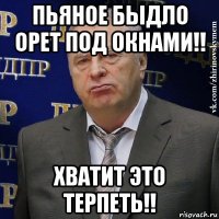 пьяное быдло орет под окнами!! хватит это терпеть!!