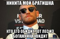 никита мой братишка кто его обидит,тот лес из богажника увидит