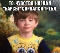 то, чувство, когда у "барсы" сорвался требл. 