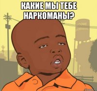 какие мы тебе наркоманы? 