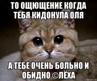 то ощющение когда тебя кидонула оля а тебе очень больно и обидно ©лёха