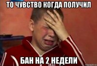 то чувство когда получил бан на 2 недели