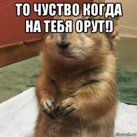 то чуство когда на тебя орут!) 