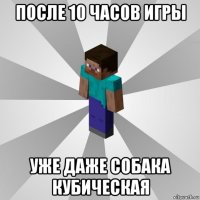 после 10 часов игры уже даже собака кубическая