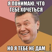 я понимаю, что тебе хочеться но я тебе не дам