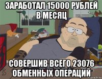 заработал 15000 рублей в месяц совершив всего 23076 обменных операций