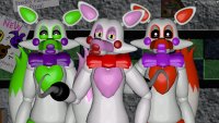 просто перекрасили мангл в разные цвета-_- , Мем Фнаф Мангл fnaf Mangle Лолбит lolbit
