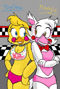 Все мемы Фнаф Мангл и той Чика fnaf Mangle toy Chica