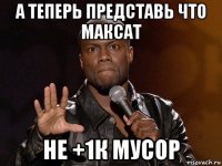 а теперь представь что максат не +1к мусор