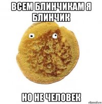 всем блинчикам я блинчик но не человек