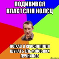 подивився властєлін колєц поїхав в краснопілля шукать ельфійських лучников