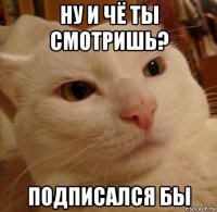 ну и чё ты смотришь? подписался бы