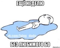 ещё неделю без любимого бо