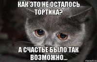 как это не осталось тортика? а счастье было так возможно...