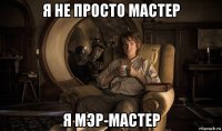 я не просто мастер я мэр-мастер