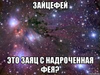 зайцефей это заяц с надроченная фея?