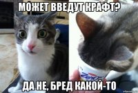 может введут крафт? да не, бред какой-то
