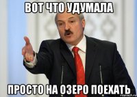 вот что удумала просто на озеро поехать