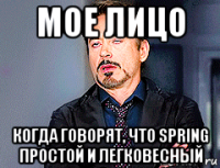 мое лицо когда говорят, что spring простой и легковесный