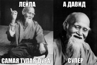 Лейла Самая тупая дура А давид Супер