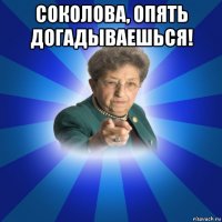 соколова, опять догадываешься! 