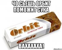 чо сьешь орбит поможит сука вахахаха!