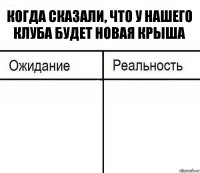 Когда сказали, что у нашего клуба будет новая крыша  