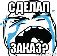 сделал заказ?