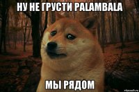 ну не грусти palambala мы рядом