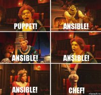 Puppet! Ansible! Ansible! Ansible! Ansible! Chef!