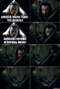 Алексей, насос гудит, что делать?  Алексей? Почему игноришь меня?     