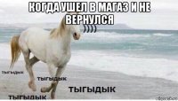 когда ушел в магаз и не вернулся 